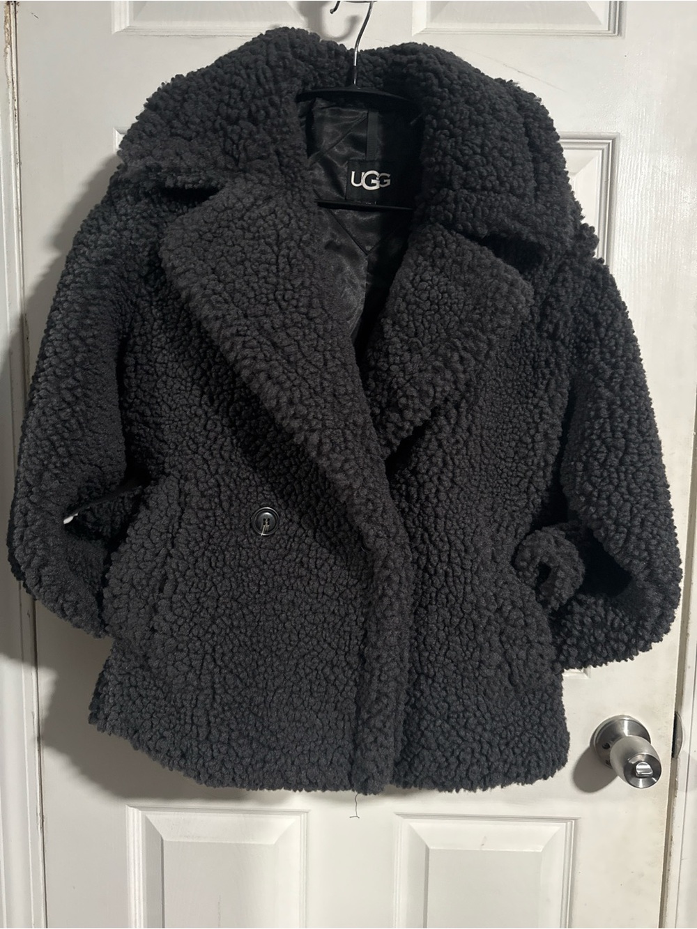 UGG Black Teddy Sherpa Peacoat